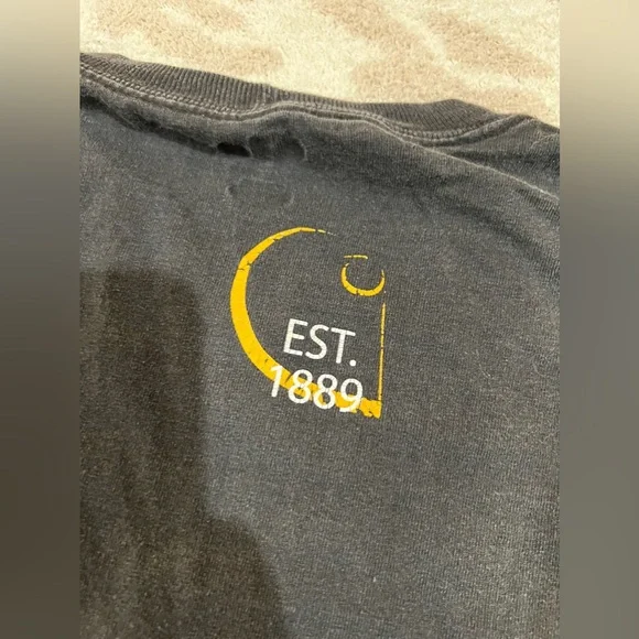 Carhartt Men’s Vintage Logo Long Sleeve - Black / Size Large Tall - Picture 4 of 5